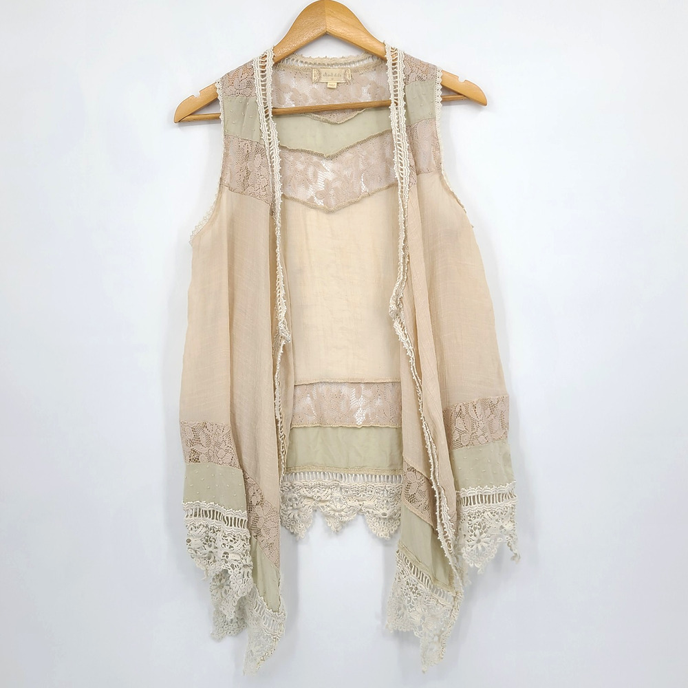 Altard State Crochet Sleeveless Lightweight Cardigan Festival Boho Hippie Size M